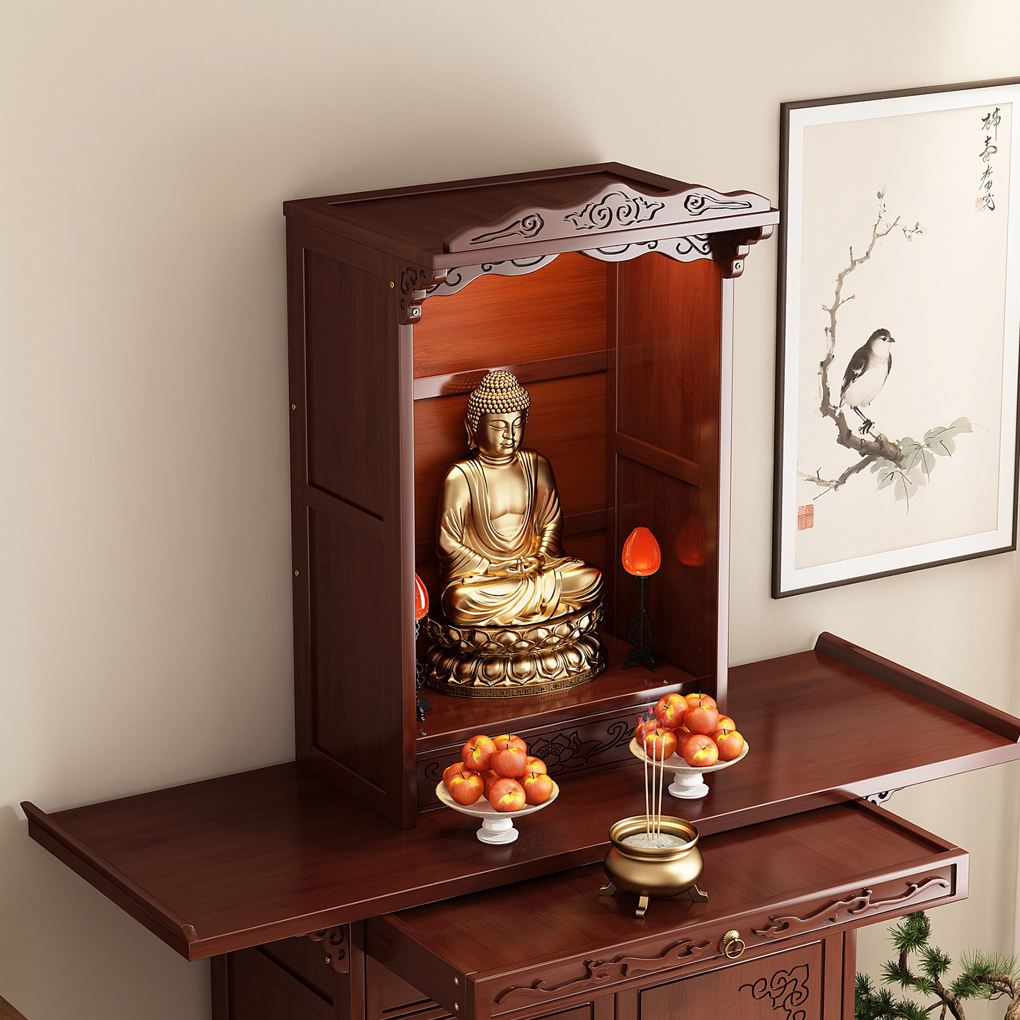 桌面佛龛供桌神台家用神龛供奉台