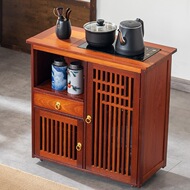 Di động bên bàn gỗ chắc chắn bàn trà nhỏ ấm đun nước tích hợp tủ trà nhà sofa bên tủ góc tủ bàn cà phê retro bàn trà mặt đá chân sắt