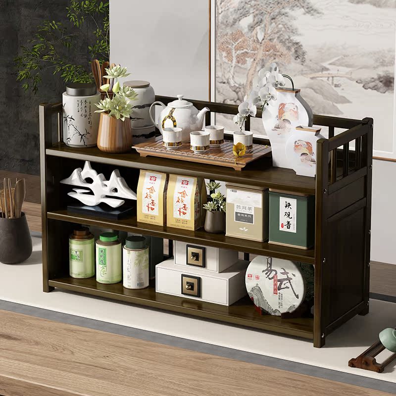 新中式博古架客厅摆件储藏柜