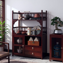 茶柜置物架茶室茶具收纳柜中式博古架非实木茶水柜茶叶放置展示架