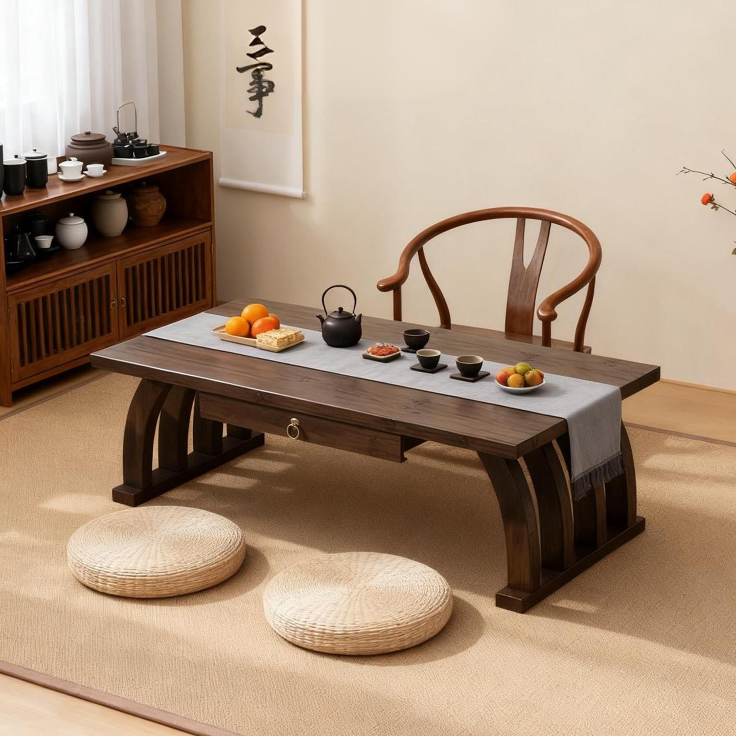 榻榻米茶桌家用飘窗桌小户型茶几
