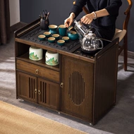 Bàn phụ phòng khách 2024 bàn trà gia đình mới Bàn trà Trung Quốc mới Tủ trà gỗ không chắc chắn Bộ ấm trà Bàn trà trọn bộ bàn trà 2 tầng