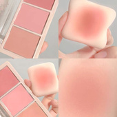 橘色自然 旗舰店爆款 腮红奶茶色2023新款 三色紫色晒红女适合淡妆