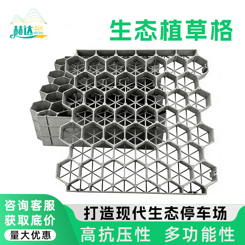 停车场专用植草格塑料消防通道植草砖园林草坪绿化护坡草坪砖厂家