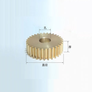 29齿A圆柱直齿轮 平面铜0.5模20