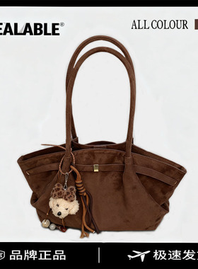 SEALABLE麂皮绒托特包包女士2025新款秋冬超火大容量通勤单肩腋下