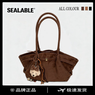 SEALABLE麂皮绒托特包包女士2025新款秋冬超火大容量通勤单肩腋下