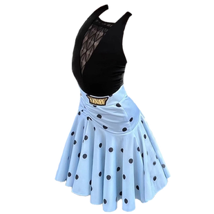 DNW儿童拉丁舞蹈表演练习服女童演出训练标准拉丁练功舞蹈服装