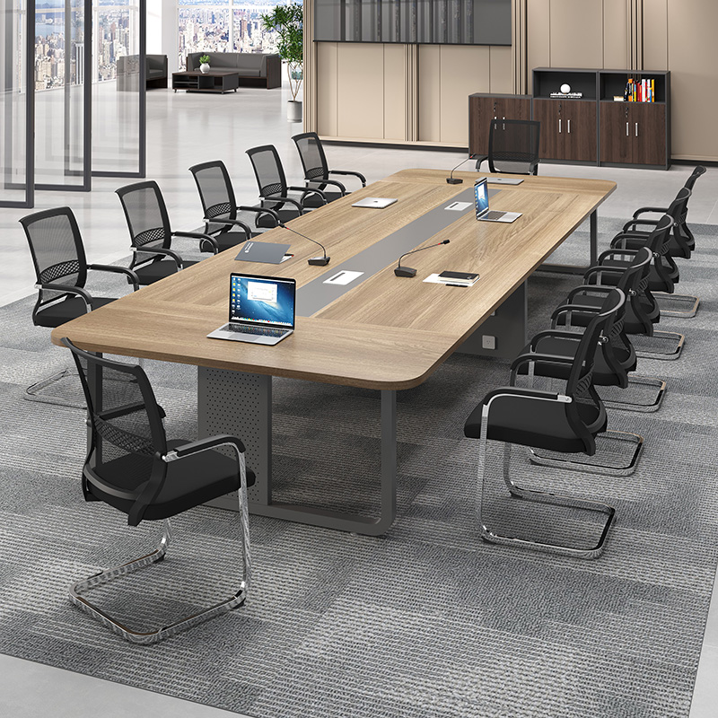 会议桌长桌条简约现代桌椅组合接待工作台洽谈培训大型办公室家具