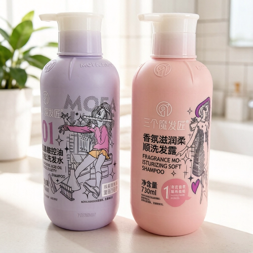 三个魔发匠玻尿酸控油蓬松洗发水净澈去屑清爽滋润柔顺留香洗发露