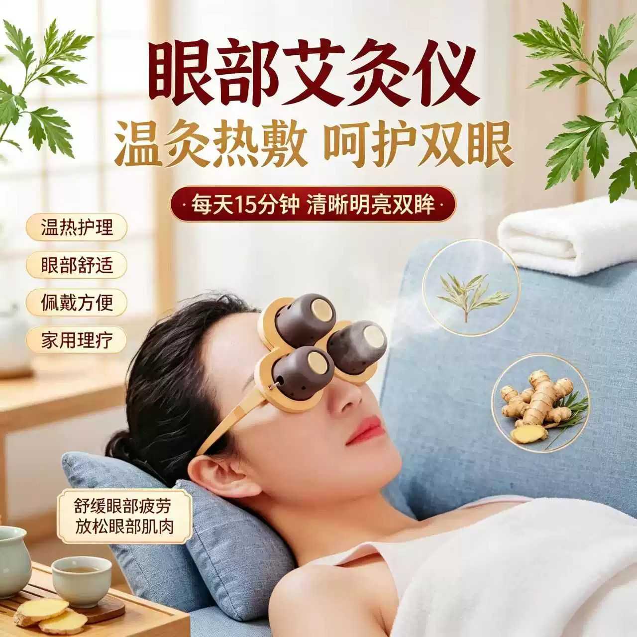 眼灸仪紫砂艾灸盒眼部艾熏蒸按摩