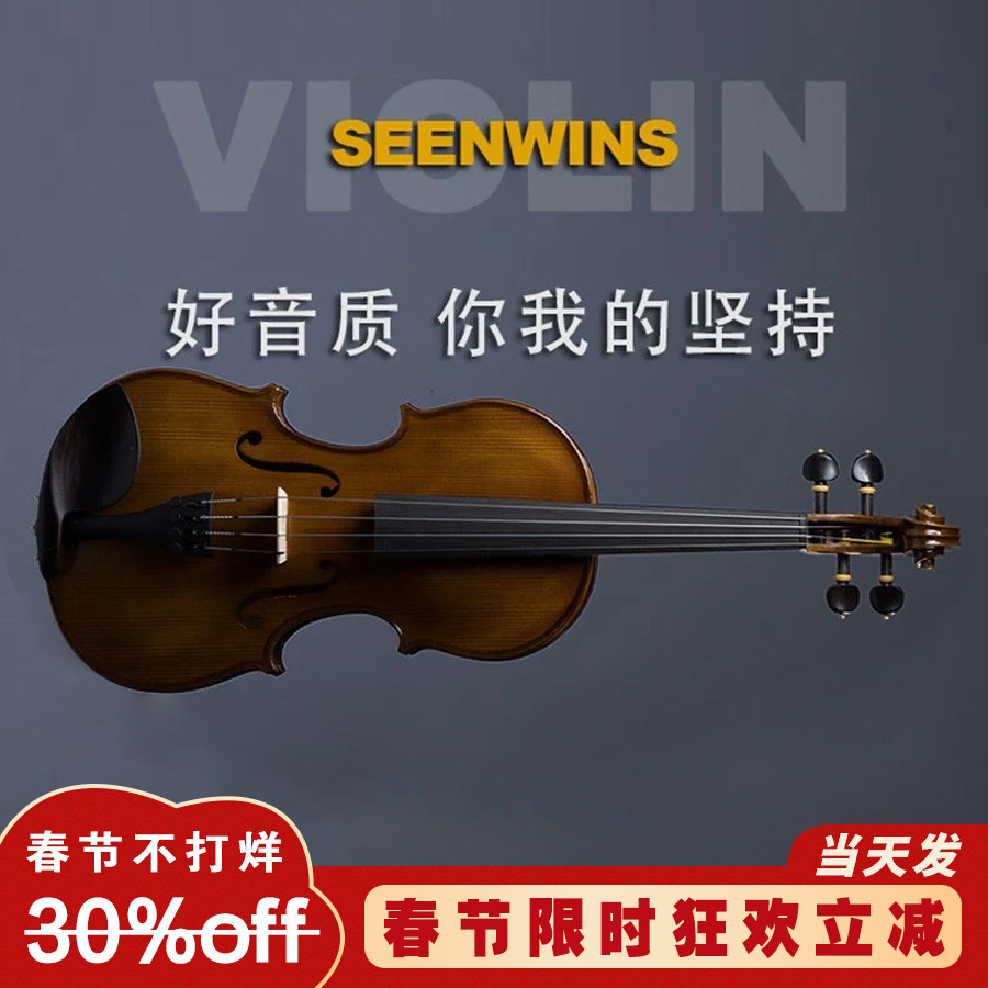 圣维斯sw003纯手工实木小提琴初学者儿童10级成人演奏入门专业级