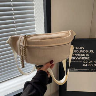 高级感包包女包2025新款小众设计帆布斜挎包网红爆款超火胸包腰包