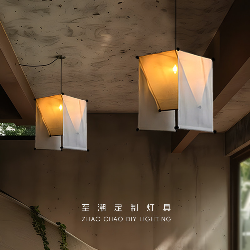 至潮日式复古吊灯中式禅意茶室