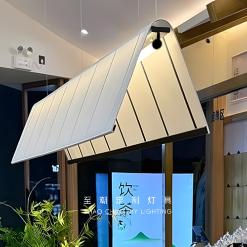 日式餐厅岛台灯侘寂风复古餐桌咖啡馆餐饮会所收银台长方形工程灯