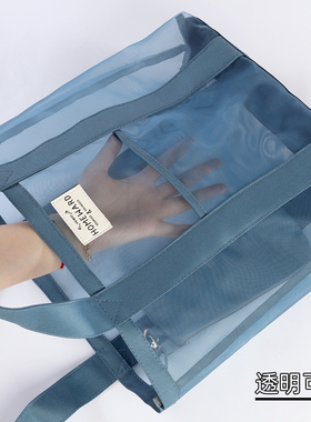 康百学生立体手提袋拉链袋学习袋试卷整理拎书袋高中生大容量补习包a4文件袋拉链袋孕妇产检资料收纳袋高颜值