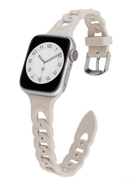 适用iwatch表带applewatchS8苹果手表se/6/4/5硅胶透气小众甜甜圈