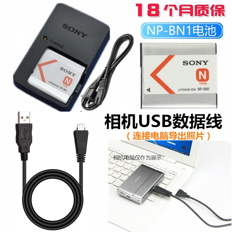 适用 索尼DSCTX5 TX100 W570 T110 TX10照相机电池+充电器+数据线