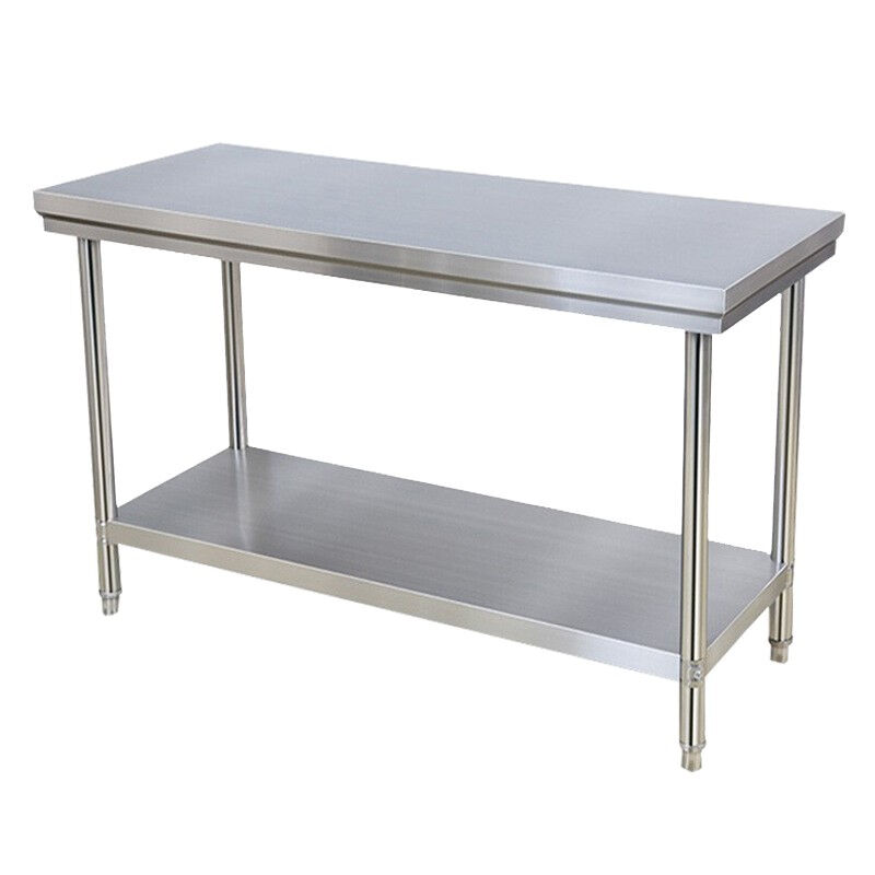 龙代（longdai）不锈钢工作台双层厨房操作台置物架加厚长180宽80