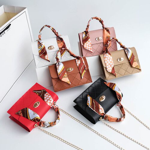 女士小包包跨境批发2026韩版丝巾手提包mini Hand bag斜挎链条包