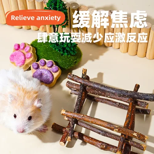 磨牙棒荷兰猪的造景用品苹果枝兔子零食龙猫金丝熊磨牙石仓鼠粮食