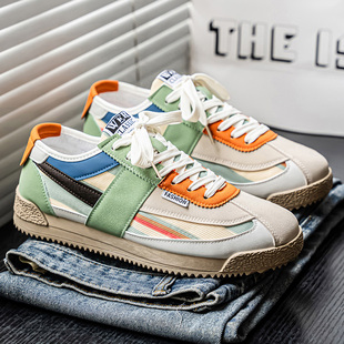 透气男鞋 拼色舒适潮鞋 休闲百搭日常阿甘鞋 高级感网红同款 时尚 夏季