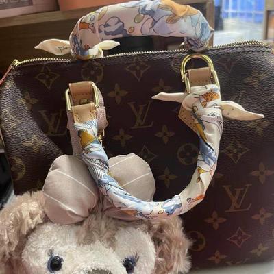 lv5&vv20缠手提包手柄保护丝带包带绑带丝巾绑包speedy30飘带发带