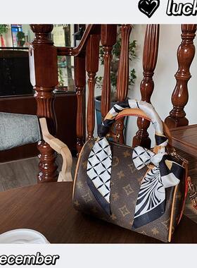 lv5&vv20丝巾绑包缠枕头包speedy25手柄保护老花丝带手提绑带飘带