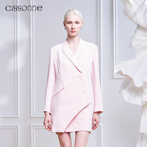 CISSONNE/赛颂TR仿醋酸连衣裙