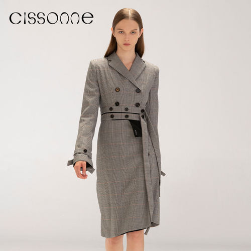 CISSONNE/赛颂羊毛通勤西装裙