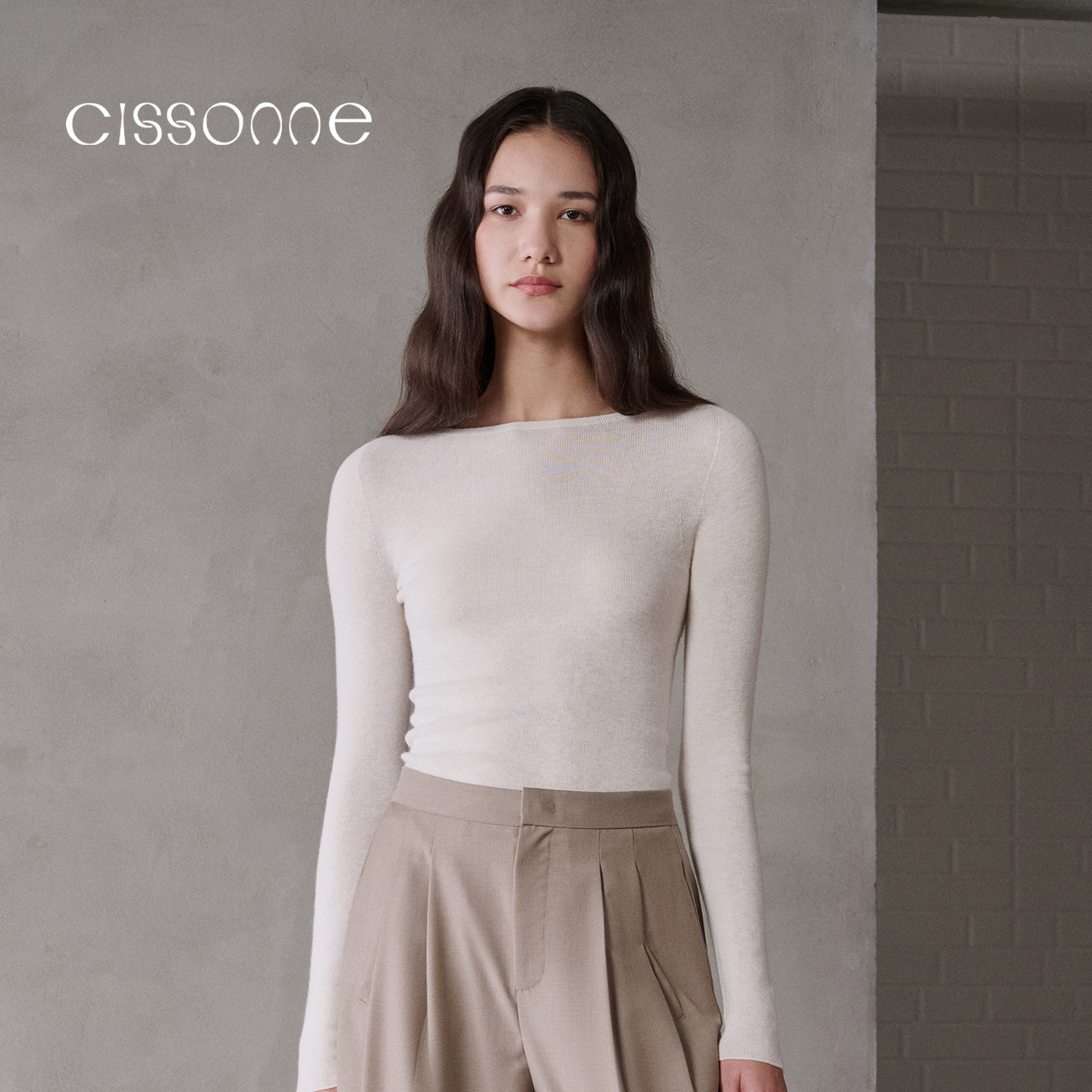 ISSONNE赛颂羊绒基础打底针织衫