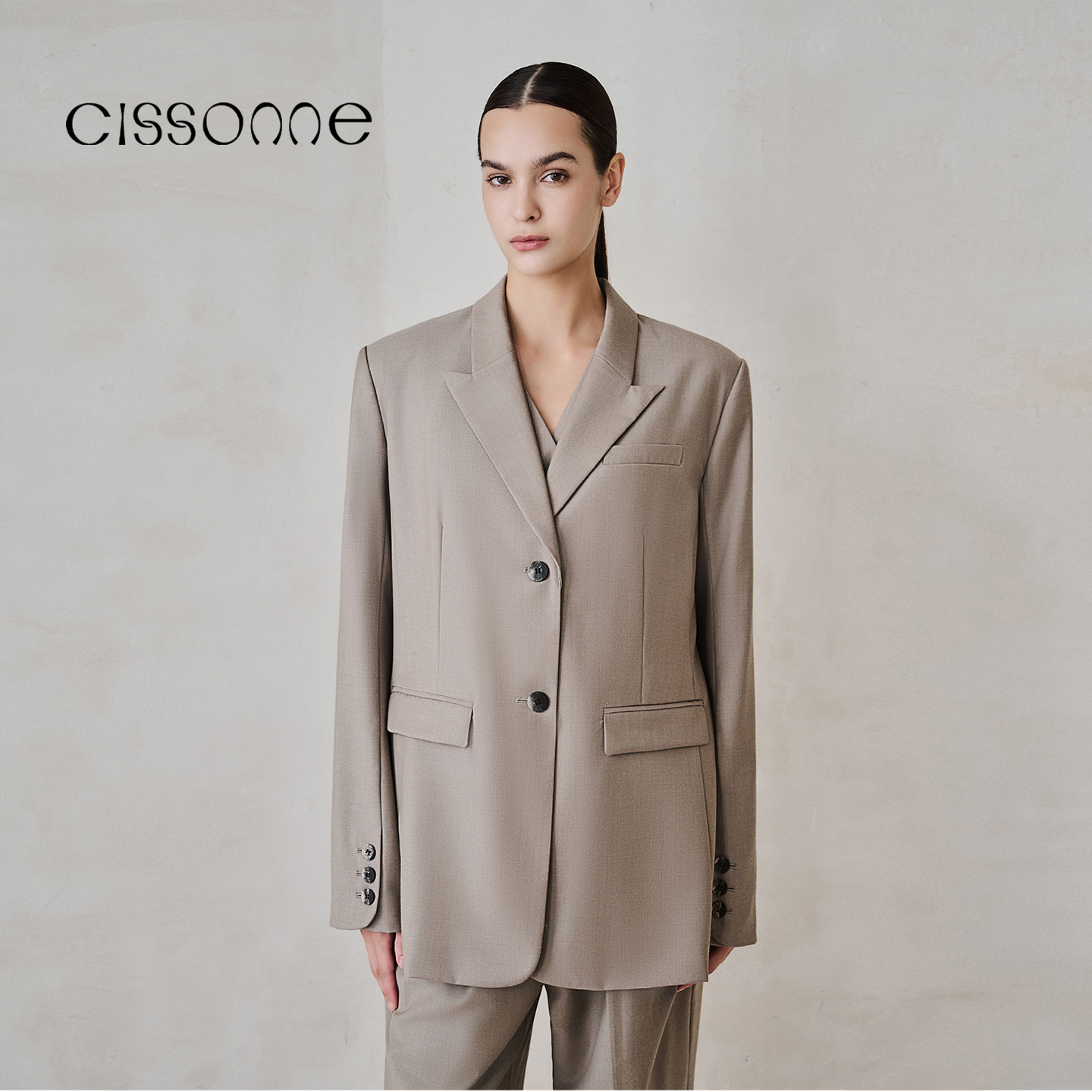 CISSONNE赛颂通勤经典廓形西装