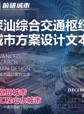 2023新款深汕综合交通枢纽山水城市设计规划肃木丁精品方案文本