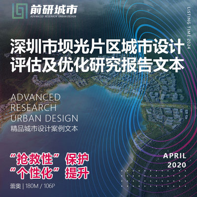 2024新款深圳市坝光片区城市设计评估及优化研究报告精品方案文本