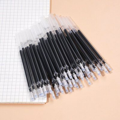 简易口袋笔专用笔芯短款便捷加粗黑色0.5商务签字笔迷你水笔文具