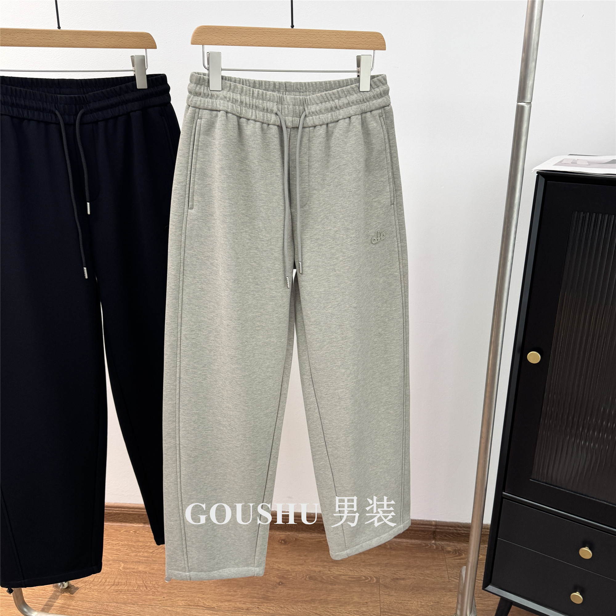 专柜复古轻熟风暖糯重磅加厚加绒卫裤男士休闲裤秋冬宽松直筒长裤,男装,休闲裤,淘宝优惠券,粉丝福利购,淘宝优惠卷