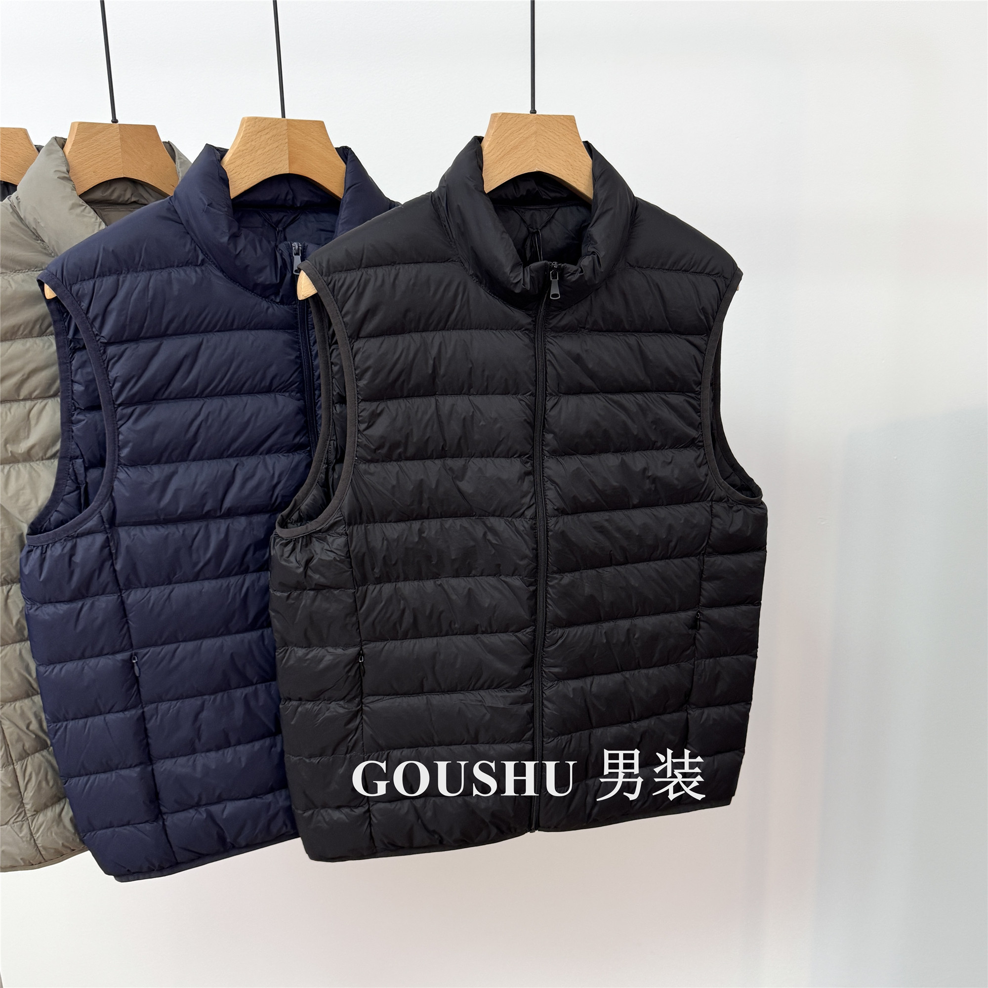 专柜轻薄款内胆90白鸭绒羽绒马甲男士冬季保暖羽绒背心男坎肩马夹,男装,羽绒马甲,淘宝优惠券,粉丝福利购,淘宝优惠卷