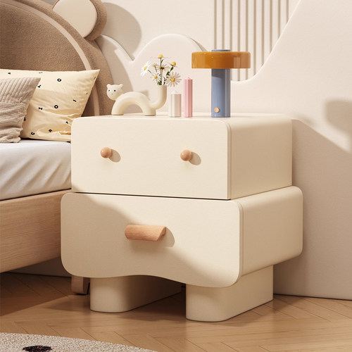 实木儿童风床头柜/现货速发