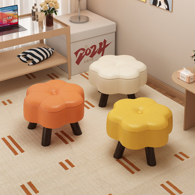 小凳子家用实木矮凳客厅沙发茶几凳软包板凳垫脚椅圆凳门口换鞋凳