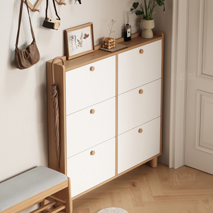 实木超薄翻斗鞋柜家用门口2025新款入户玄关柜小窄楼道极窄鞋架