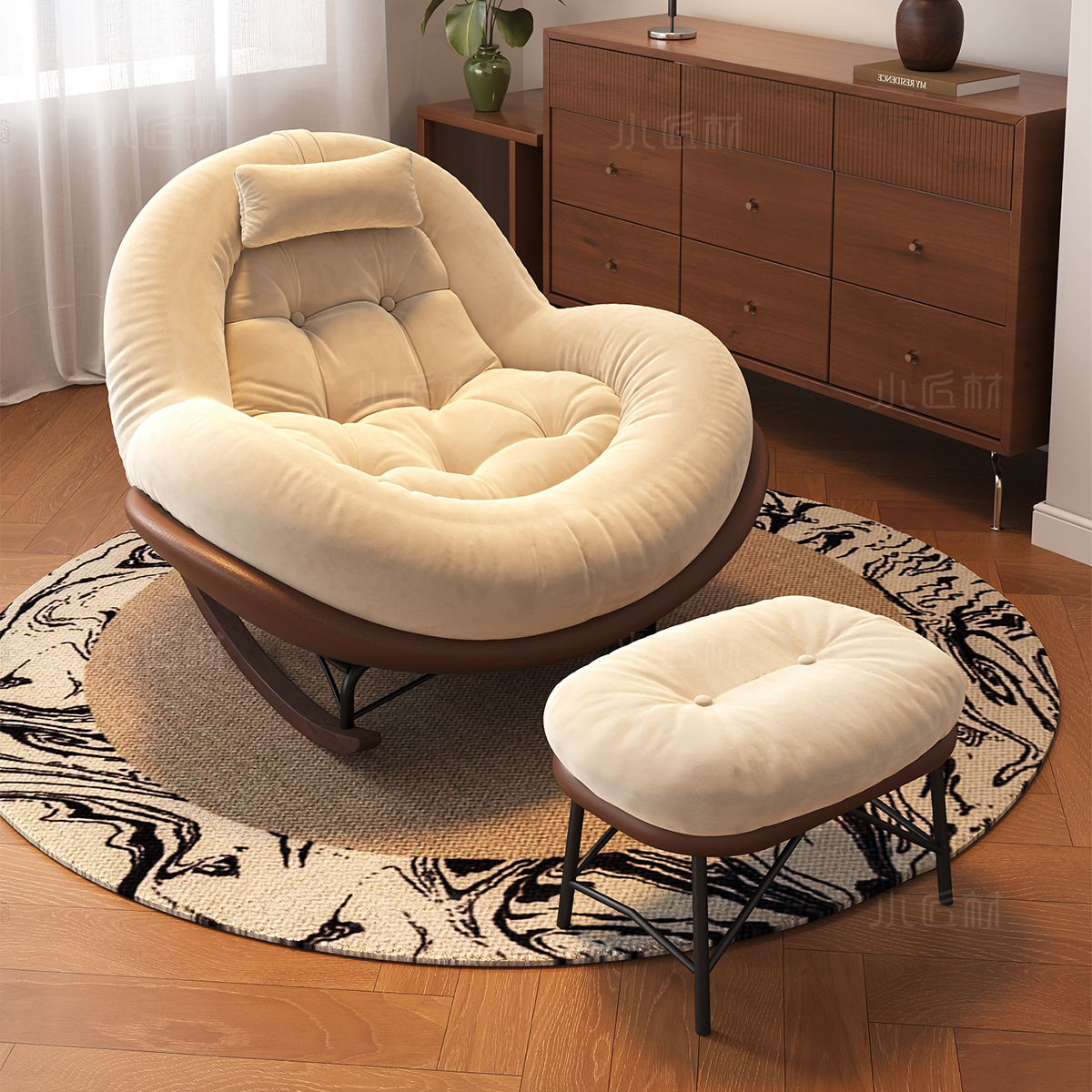 蛋壳摇摇椅阳台懒人椅可躺可睡