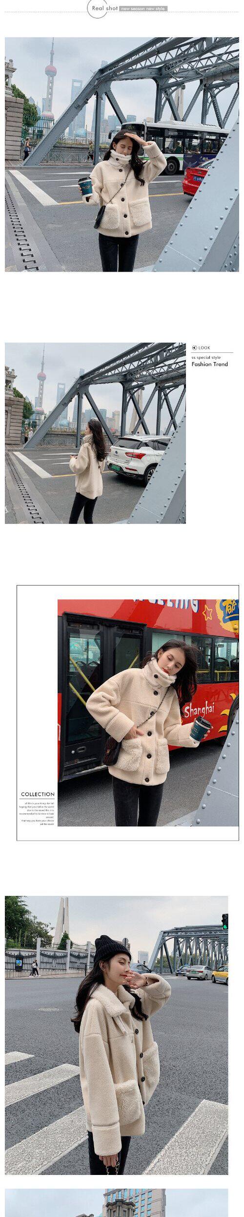 Подгонять одежда Спецодежда/Униформа/бизнес 羊羔毛外套女短款2020冬季新款韩版百搭显瘦皮毛一体小羊毛羔绒潮 22879606