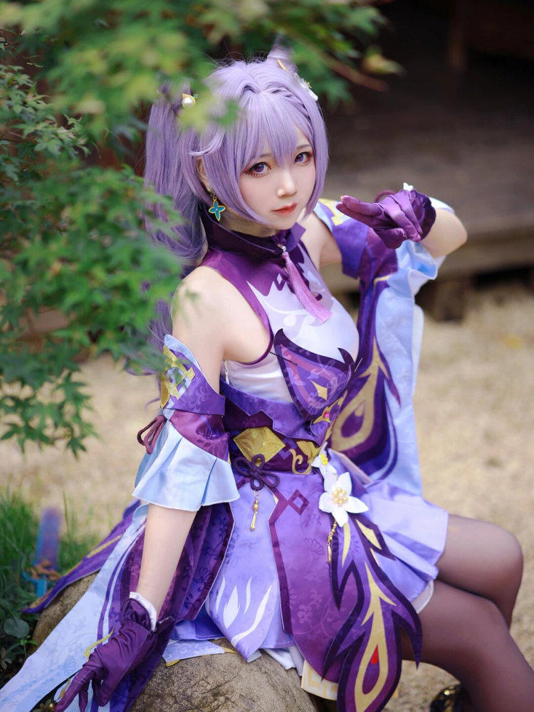 Yuanshen Keqing cos clothing Liyue Seven Star Game Comic-con одежда двухмерная одежда косплей одежда spot Изображение 1
