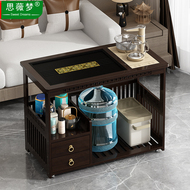 Gỗ di động nhỏ bàn trà hộ gia đình bàn trà xe đẩy ấm đun nước tích hợp tủ trà bánh trà bên bàn kungfu khay trà bàn trà gỗ
