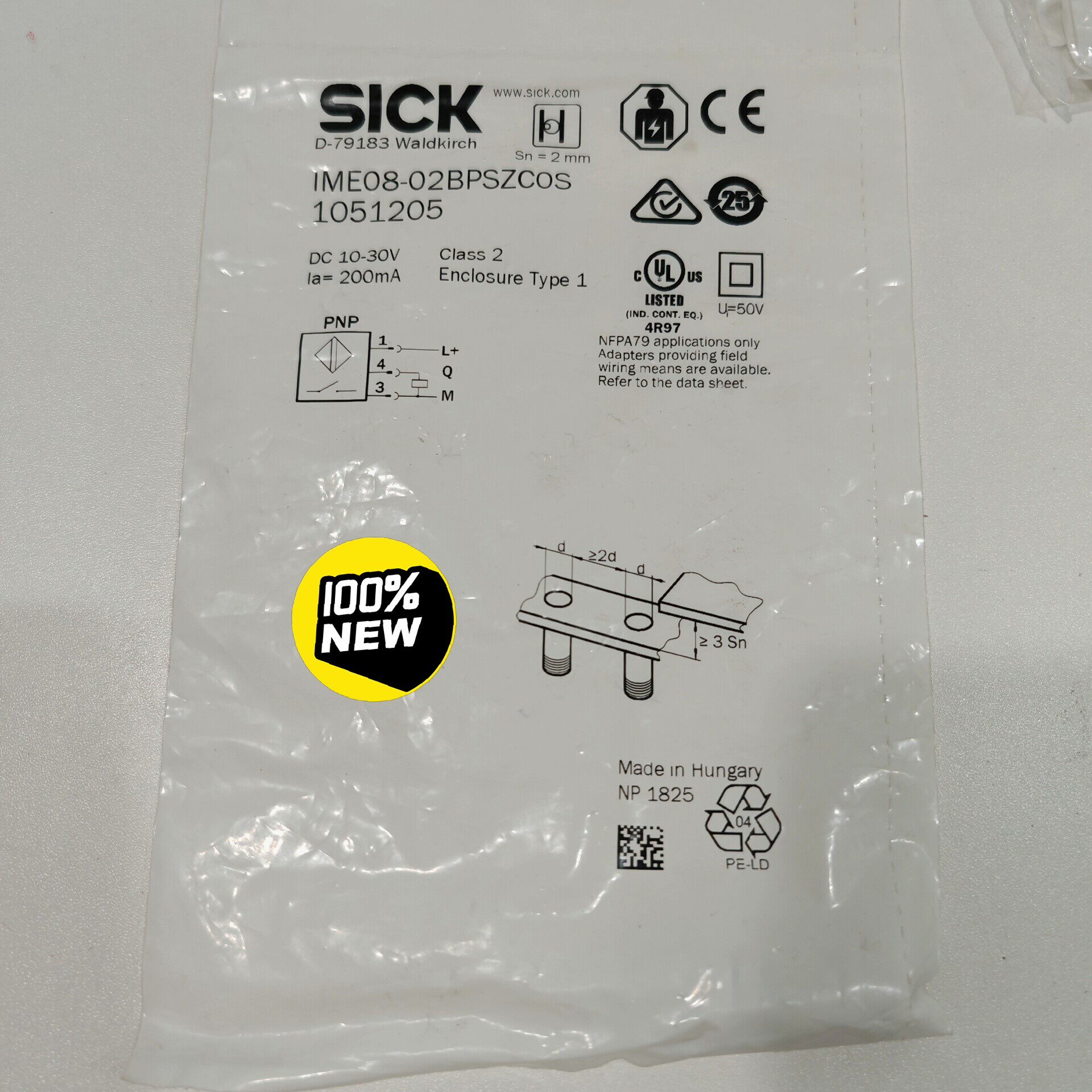 全新原装德国西克SICK传感器IME08-02BPSZCOS议价产品