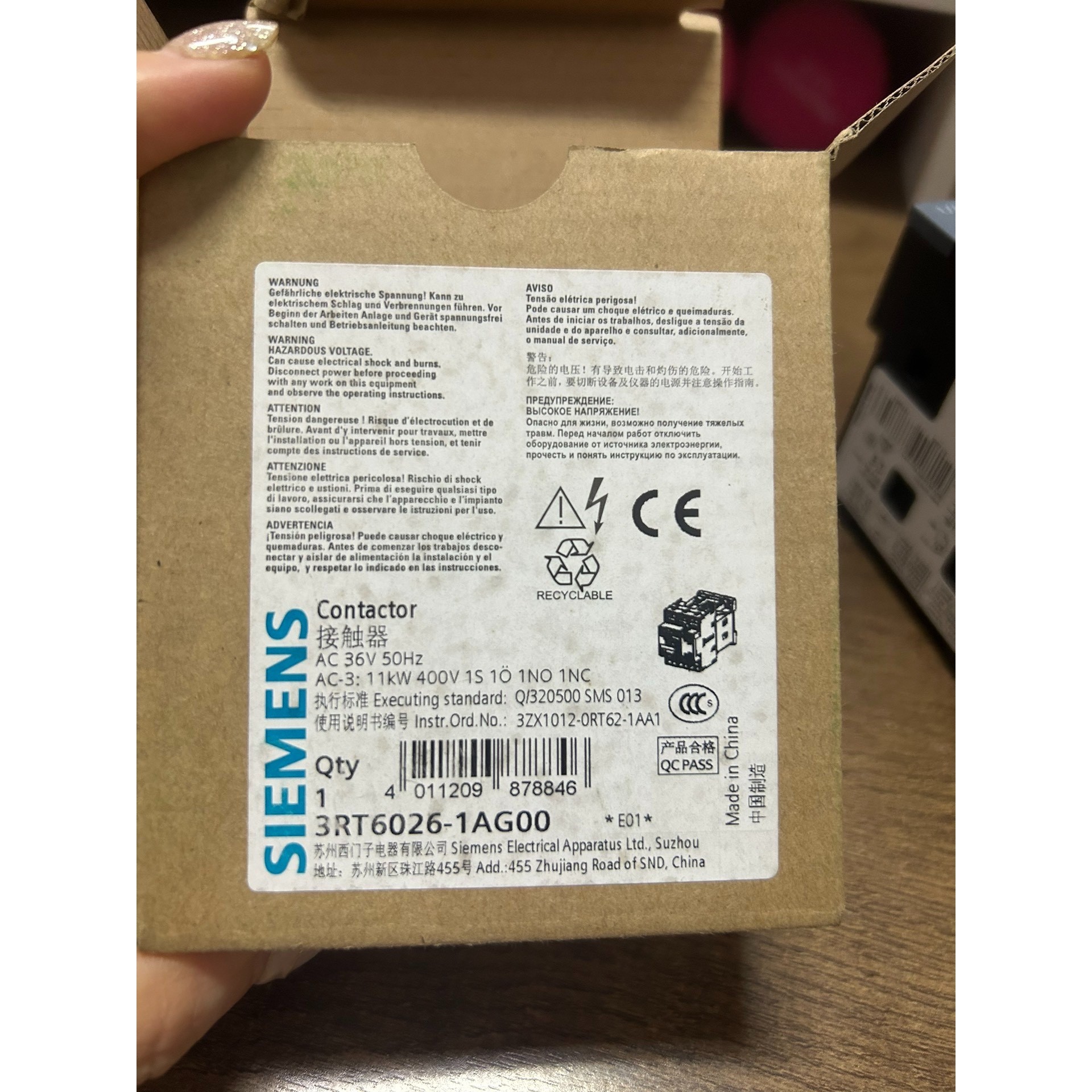 交流接触器 3RT6026-1AG00议价产品