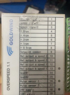 金风OVERSPEED1.1过速模块，全新原装，带标签。