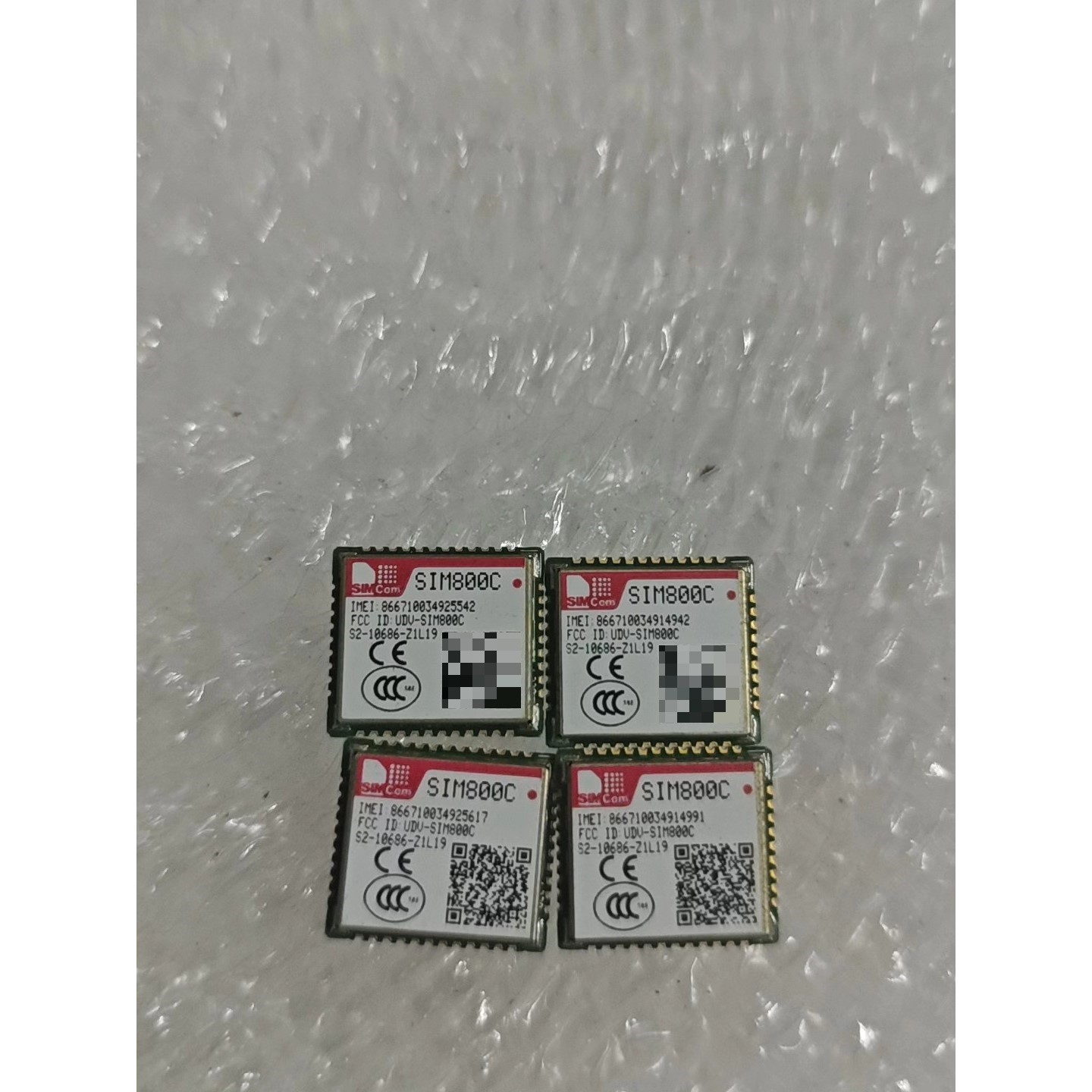 SIM800C通讯模块,5个一起卖,成色如图,带CCC认证,议价产品