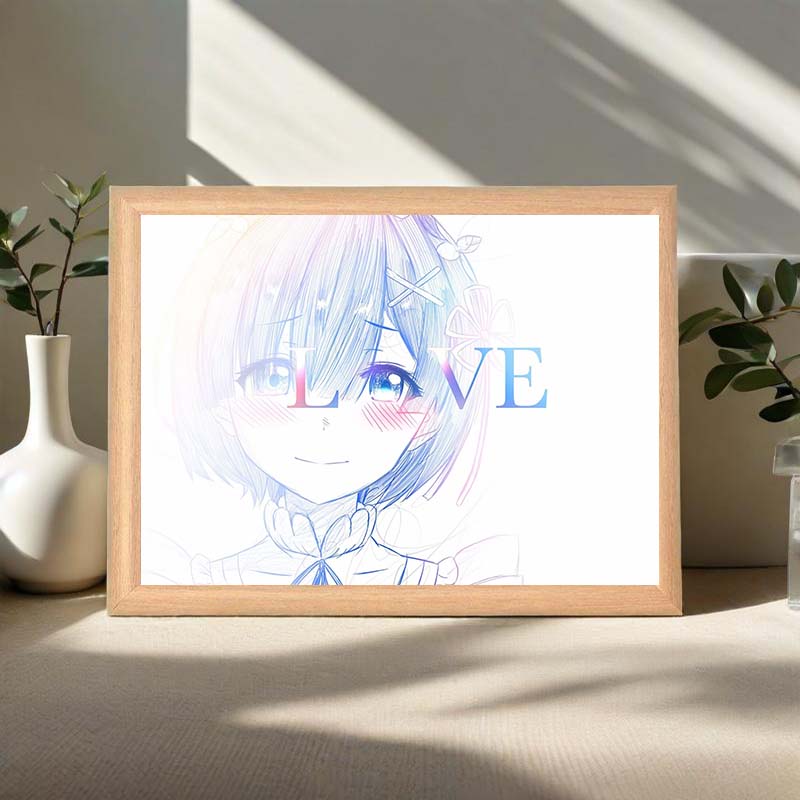 Love眼睛二次元简约相框摆件动漫装饰礼物朋友创意礼物手绘风相片