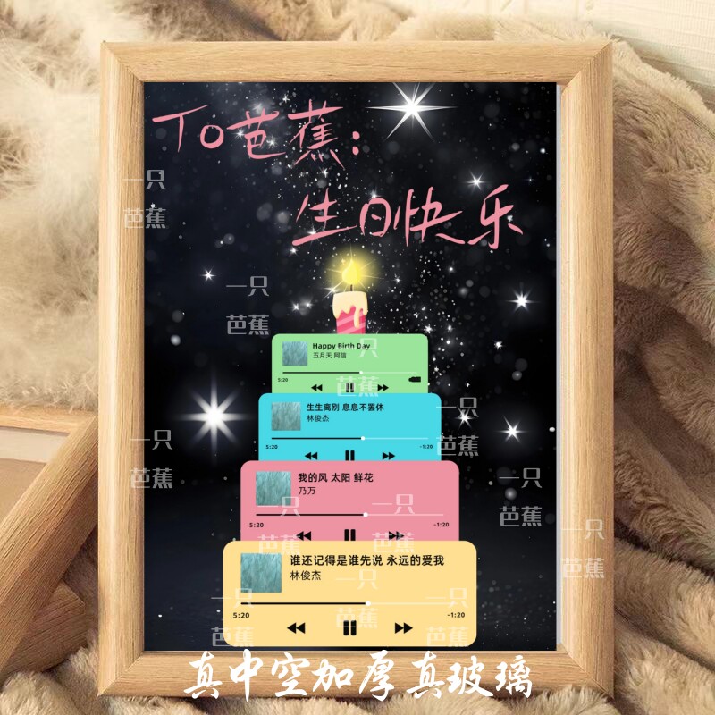 电子蛋糕照片相框送朋友